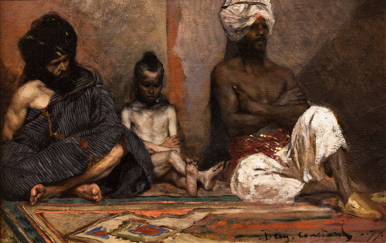 Zittende Arabieren door Jean Joseph Benjamin Constant