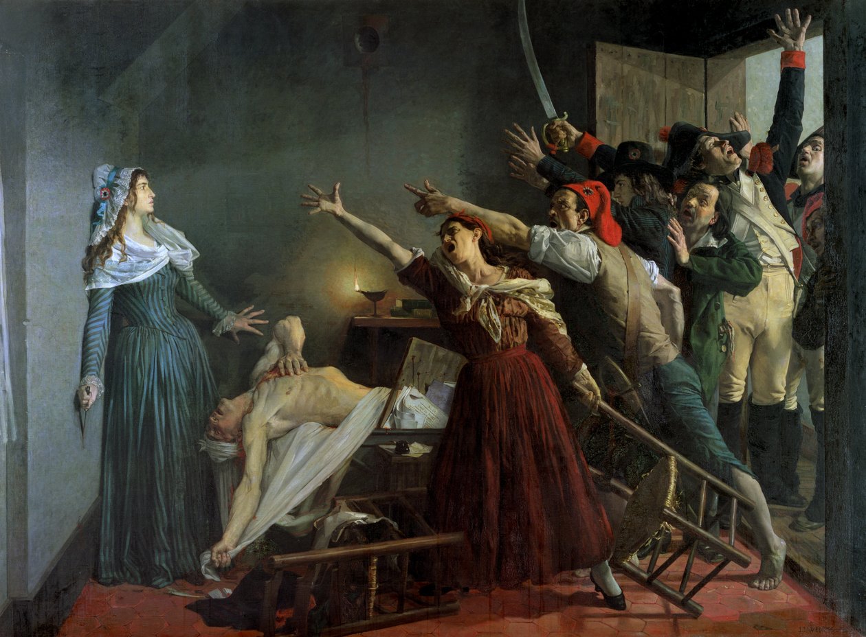 De moord op Marat door Jean Joseph Weerts
