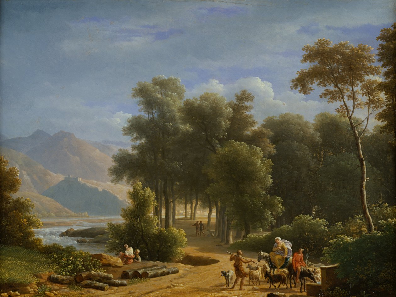 Landschap door Jean Joseph Xavier Bidauld