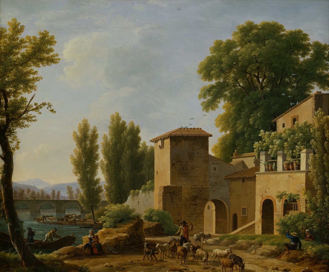 Landschap door Jean Joseph Xavier Bidauld