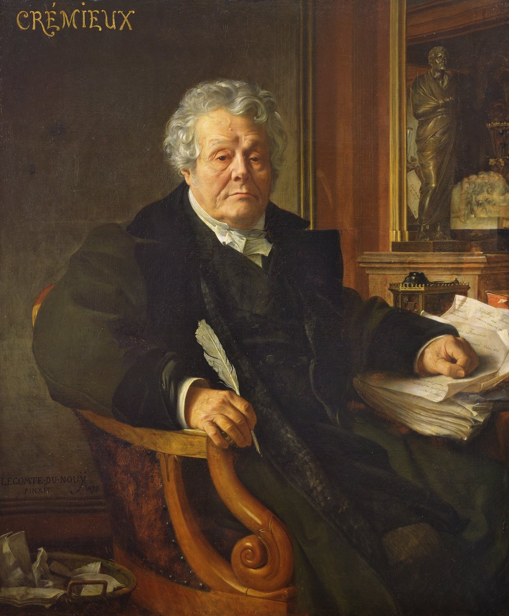 Adolphe Cremieux, 1878 door Jean Jules Antoine Lecomte du Nouy