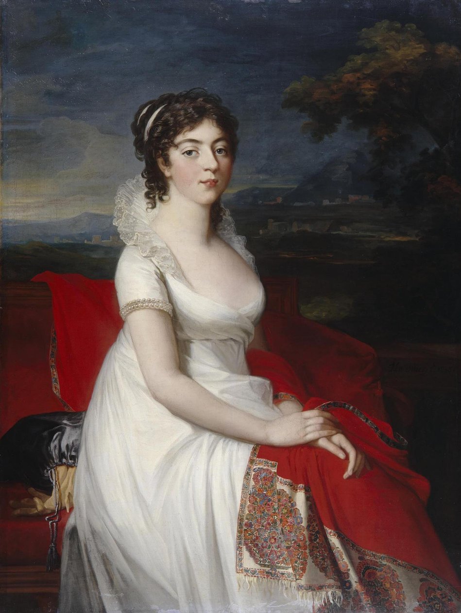 Portret van gravin Obolenskaya, 1806 door Jean Laurent Mosnier