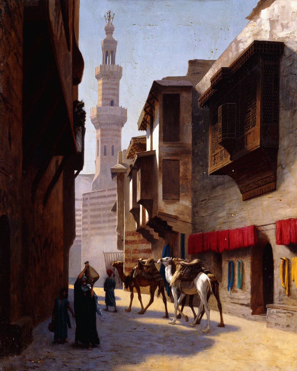 Een straat in Caïro door Jean Leon Gerome