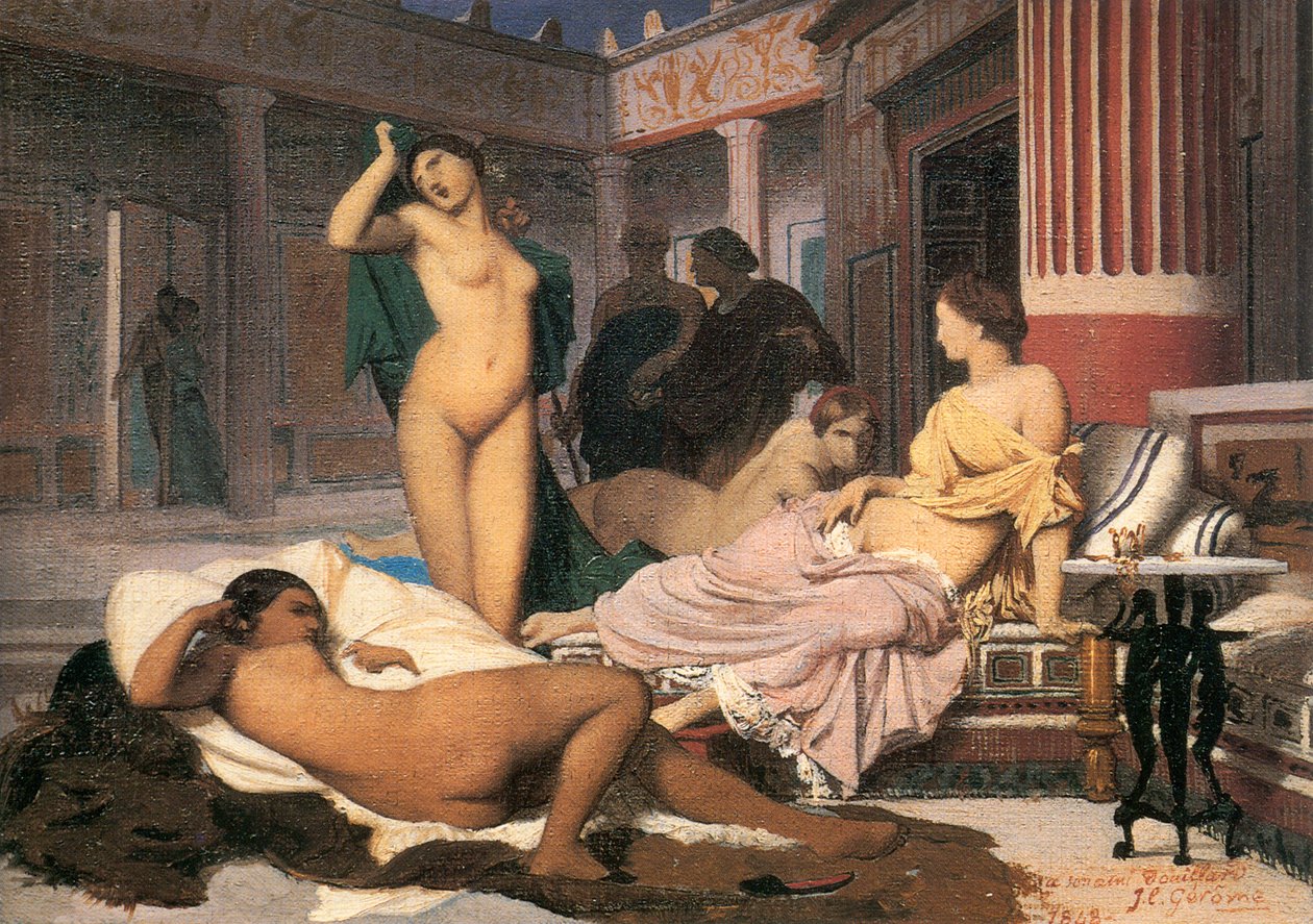 Griekse Interieur schets, 1848 door Jean Leon Gerome