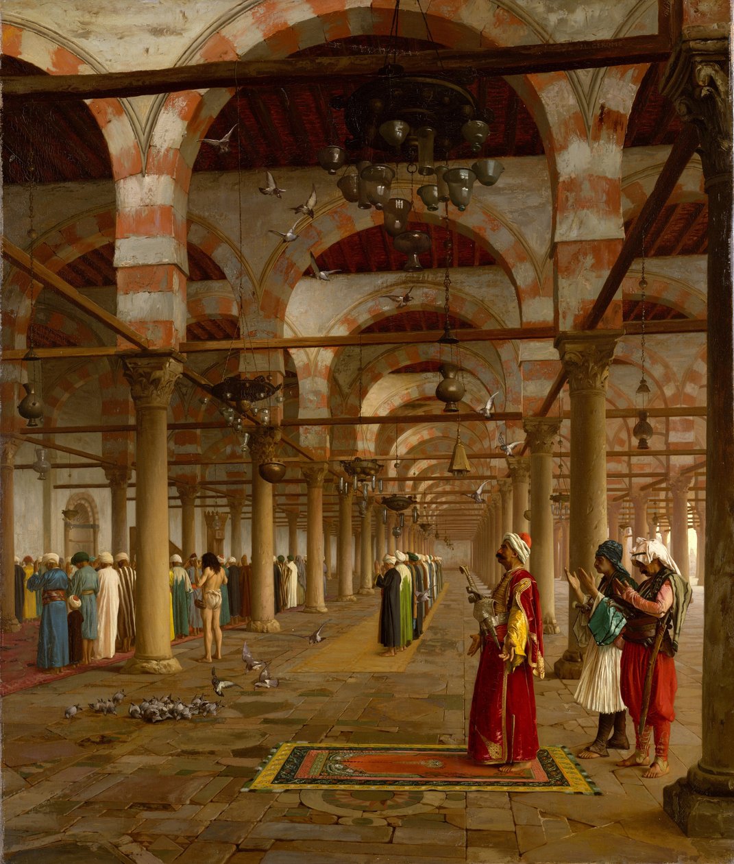 Gebed in de moskee door Jean Leon Gerome