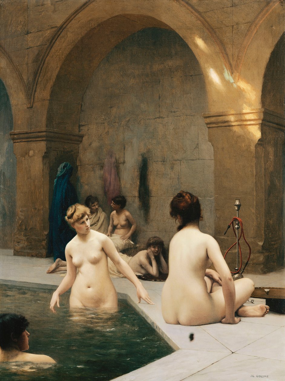 De baders, ca. 1889 door Jean Leon Gerome