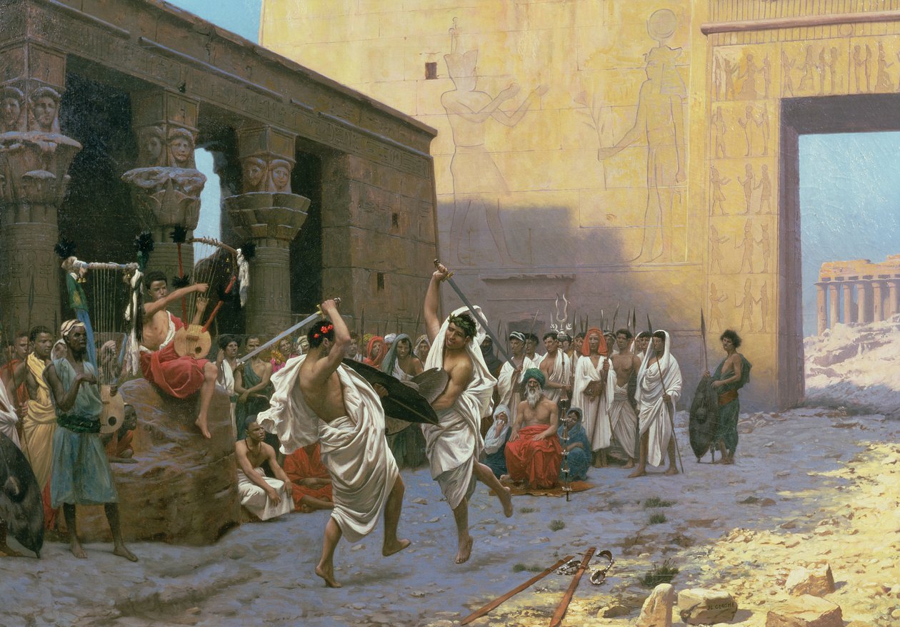 Het zwaarddans (La Phyrique) door Jean Leon Gerome