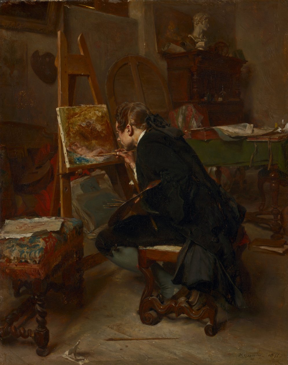 Een schilder door Jean Louis Ernest Meissonier