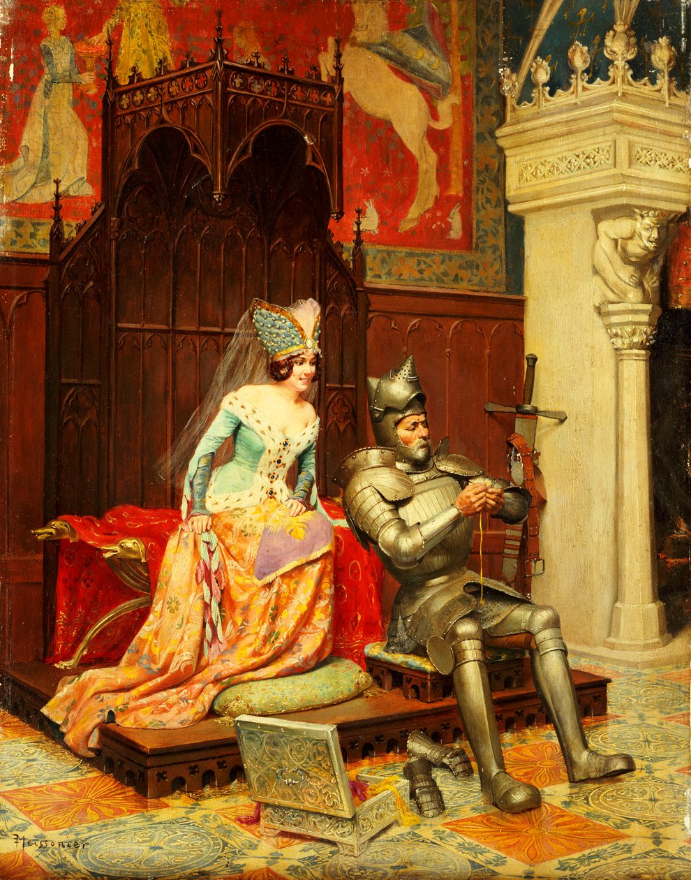 Een Arthur-legende door Jean Louis Ernest Meissonier
