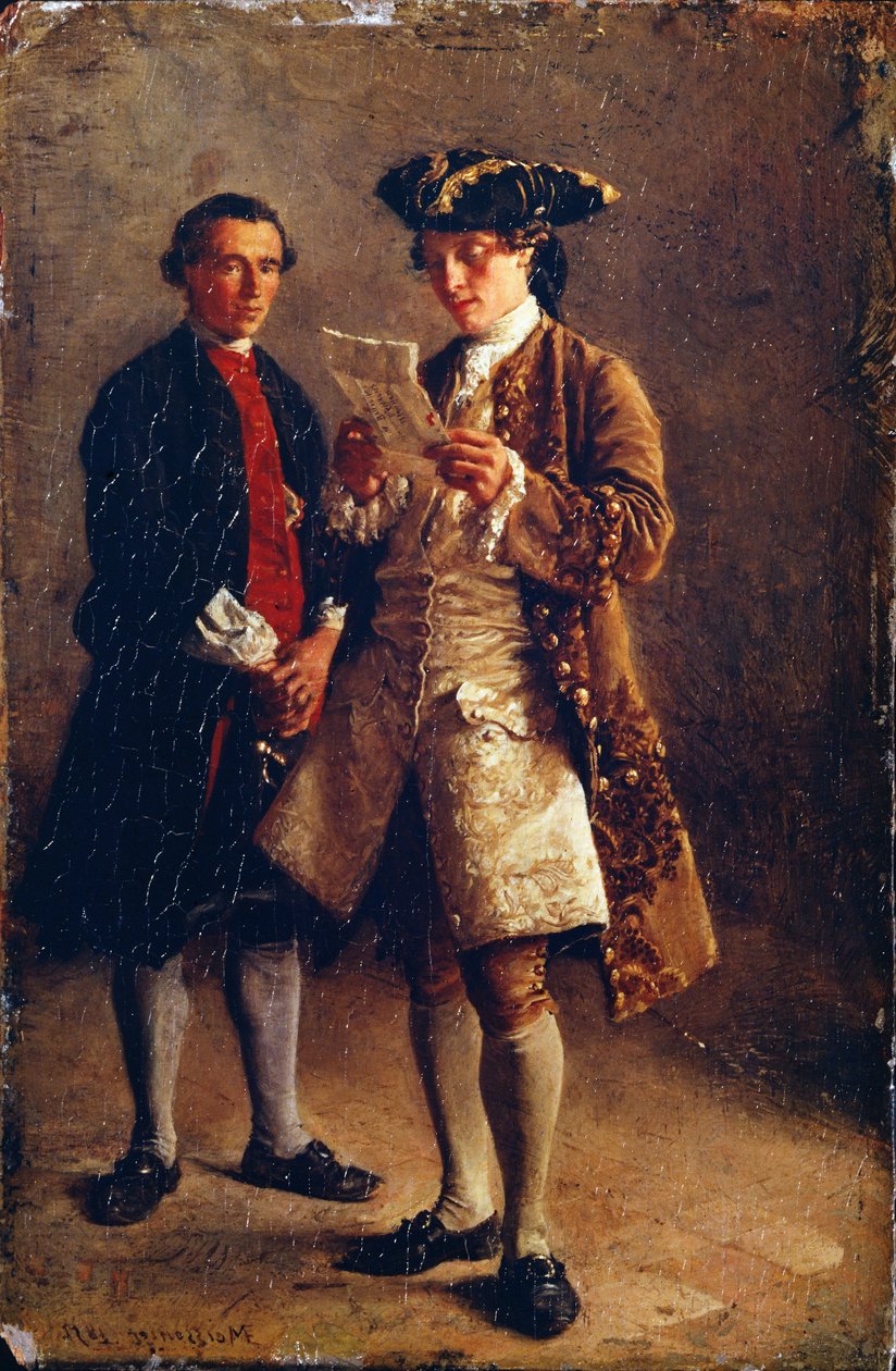 Een brief lezen, 1852 door Jean Louis Ernest Meissonier