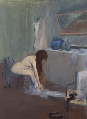 Na het bad, ca. 1885-90 door Jean Louis Forain