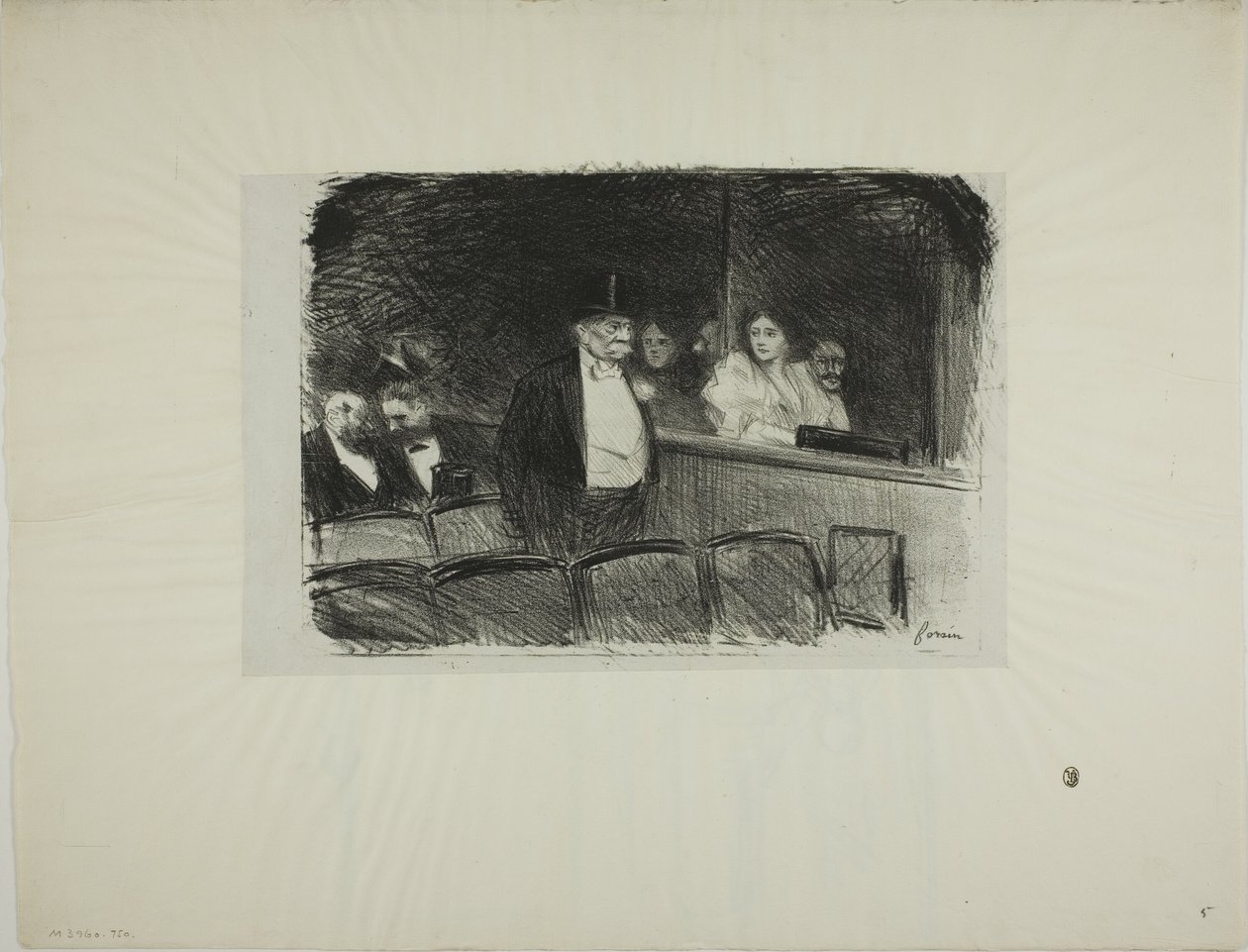 In het Theater door Jean Louis Forain