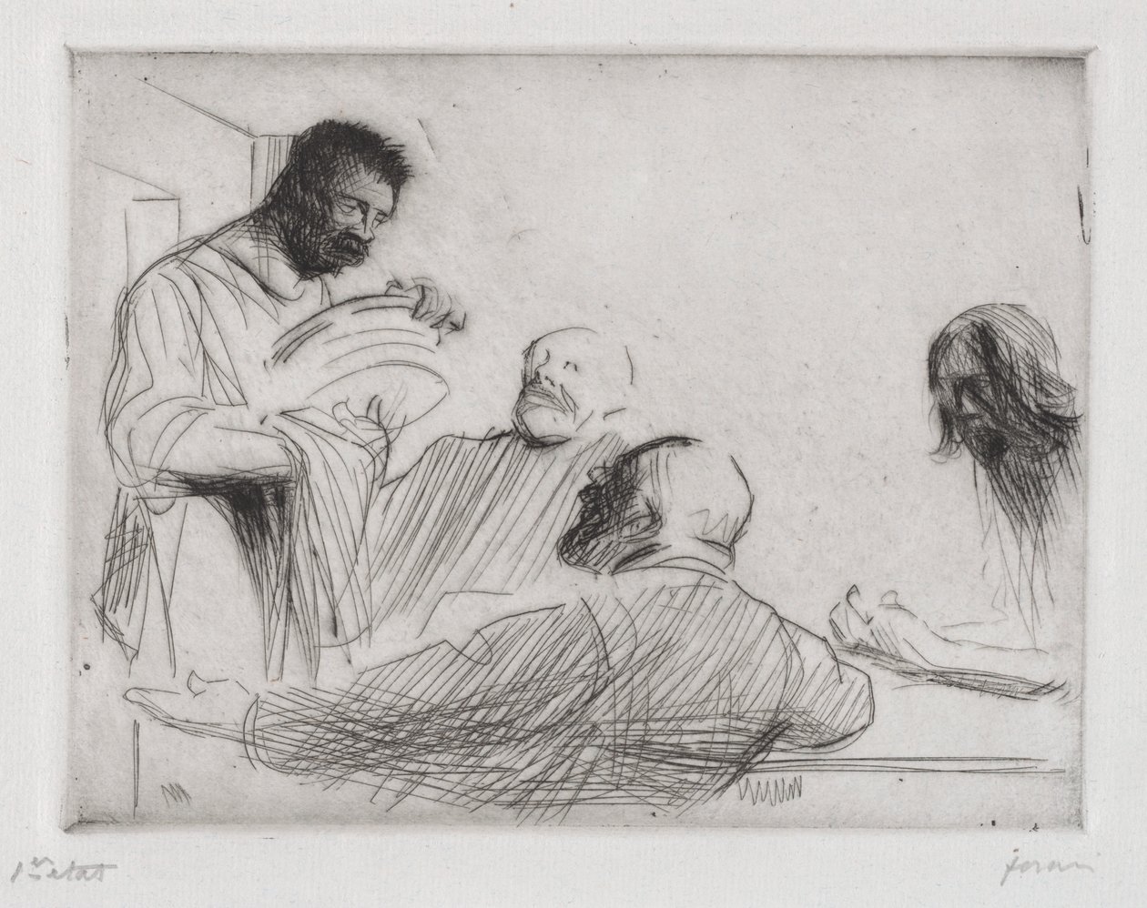 Voor de maaltijd in Emmaus door Jean Louis Forain