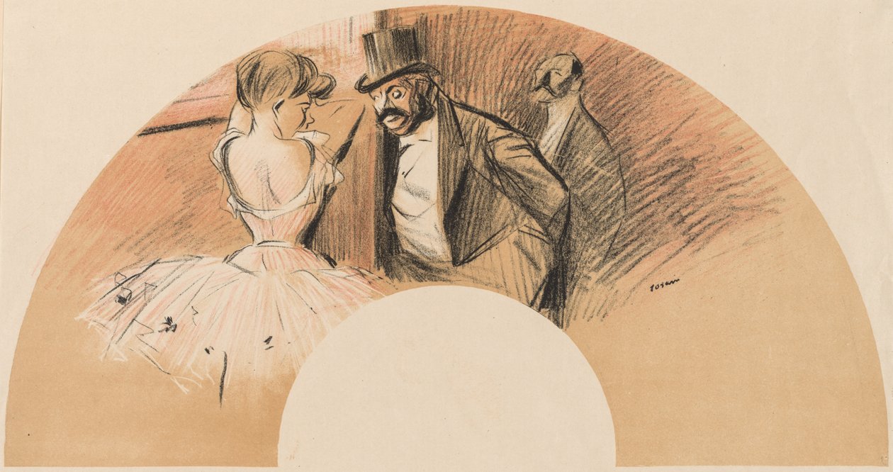 Bal Gavarni Waaier door Jean Louis Forain