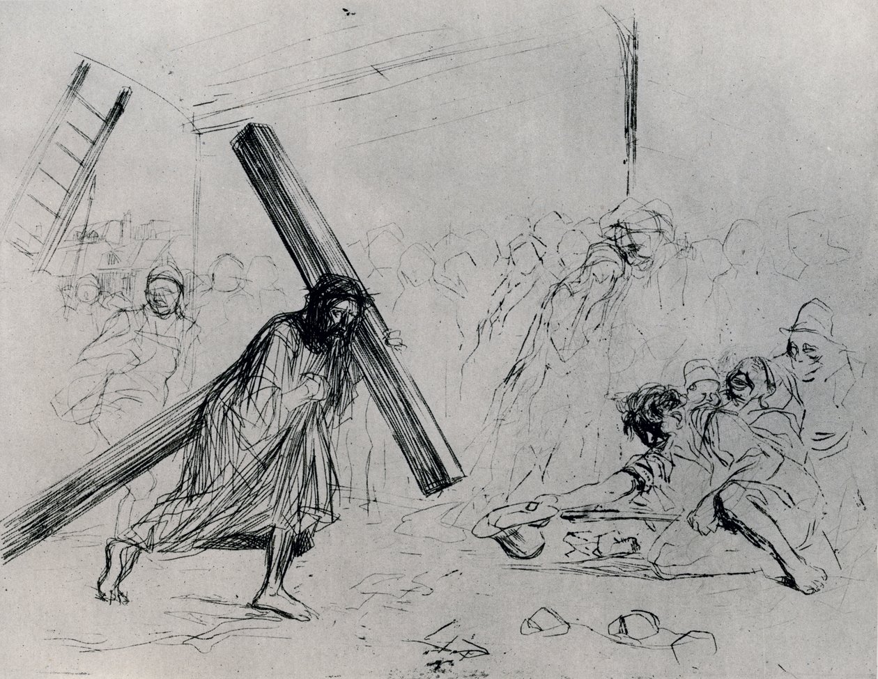 Christus draagt het kruis door Jean Louis Forain