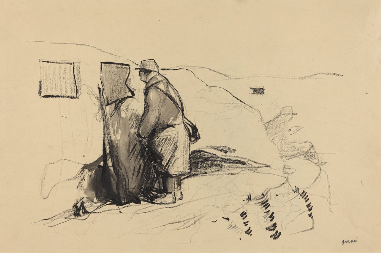 In de loopgraven, ca. 1914-1919 door Jean Louis Forain