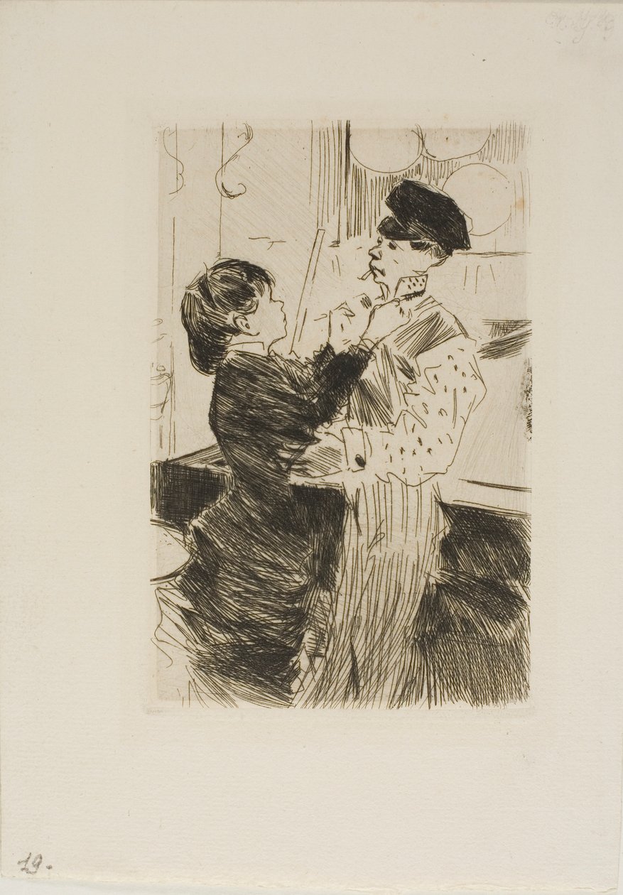 De halsdoek knopen door Jean Louis Forain