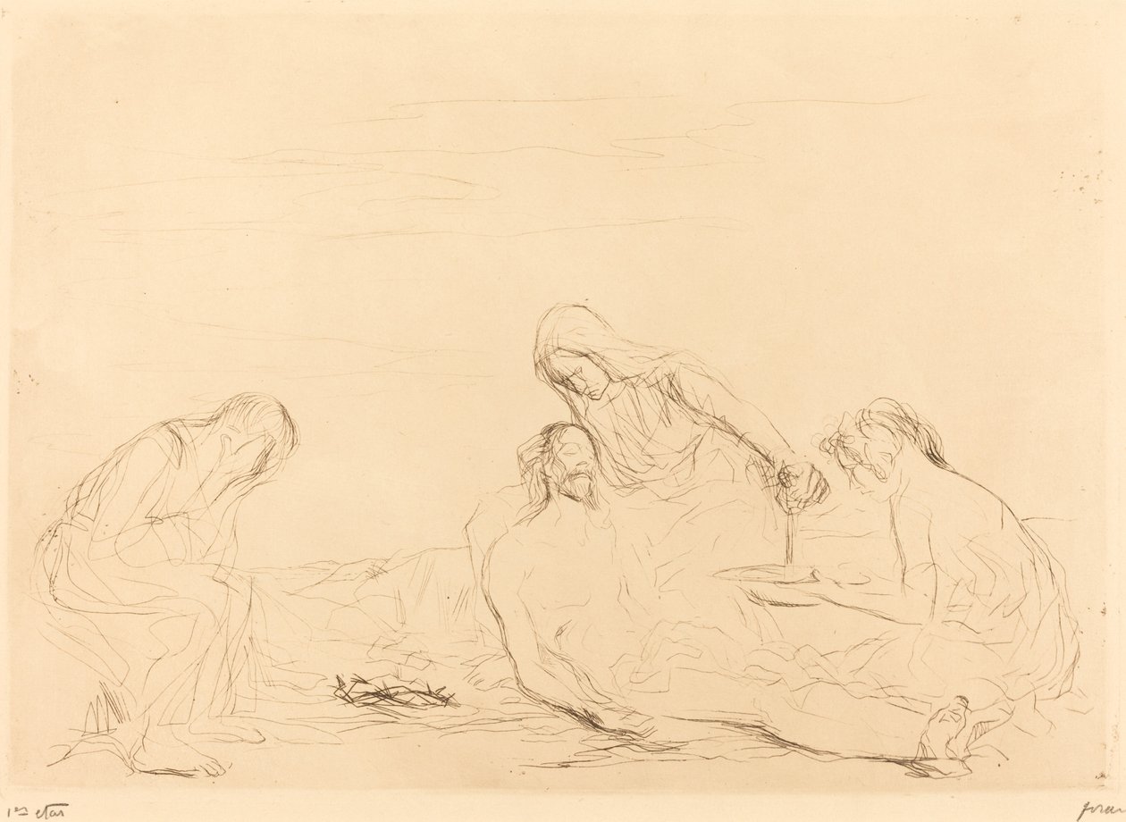 Pietà (derde plaat) door Jean Louis Forain