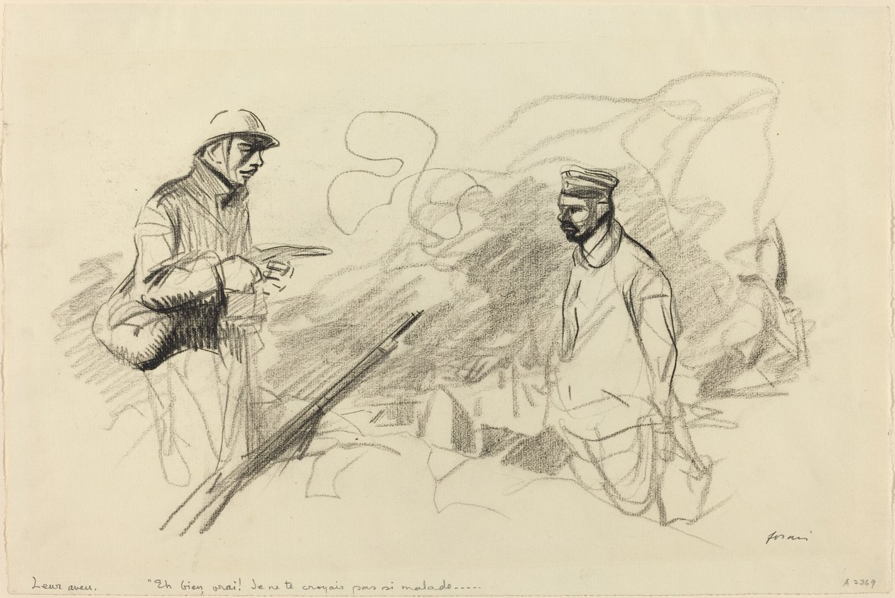 Poilu erkent Duitse soldaat door Jean Louis Forain