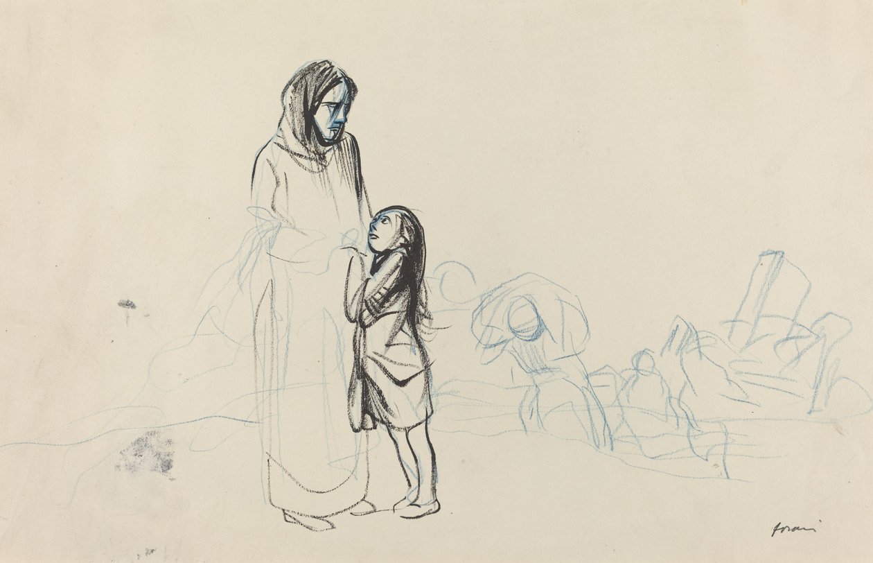 Vluchtelingen door Jean Louis Forain