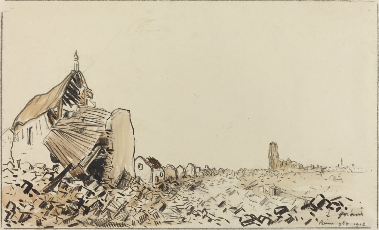 Reims, waarschijnlijk 1918 door Jean Louis Forain