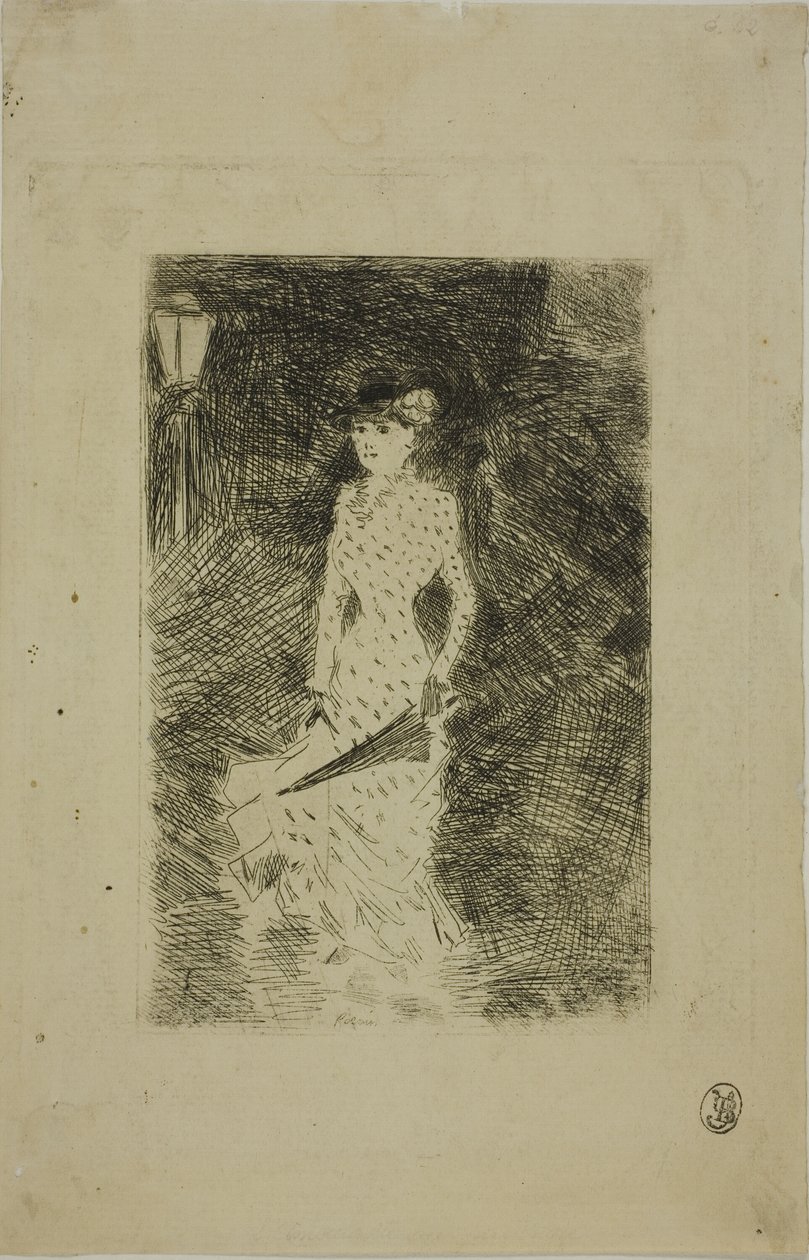 Wandelende vrouw met paraplu door Jean Louis Forain