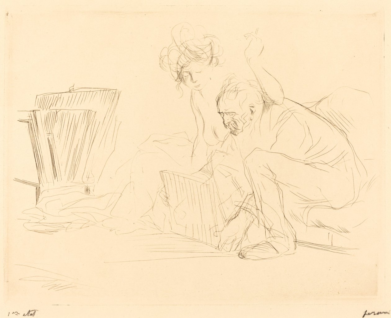 De rust van het model (tweede plaat) door Jean Louis Forain
