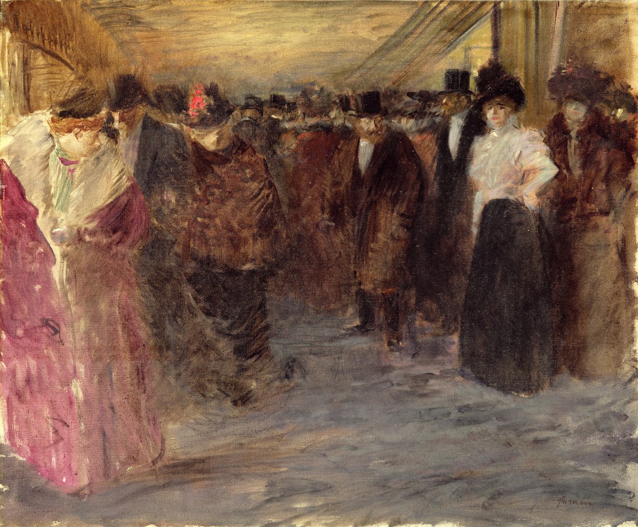 De muziekhal, c.1890 door Jean Louis Forain