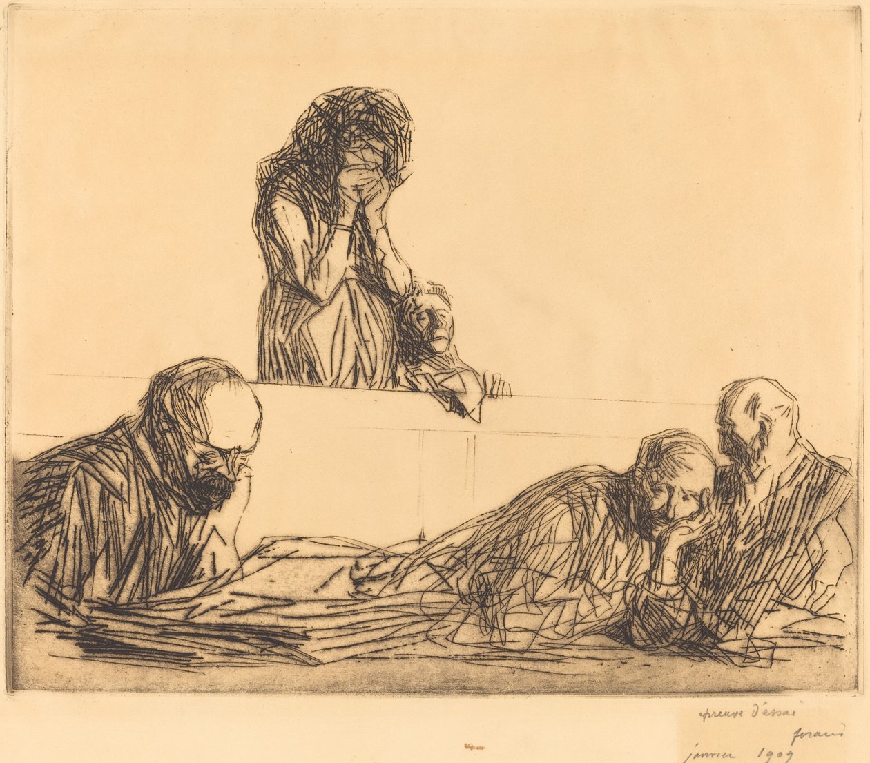 Ongehuwde Moeder (eerste plaat) door Jean Louis Forain
