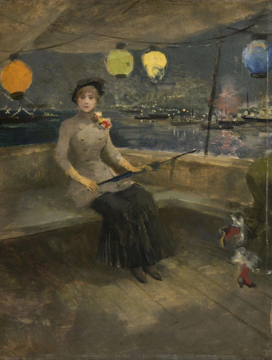 Vrouw op een Jacht, ca.1883 door Jean Louis Forain