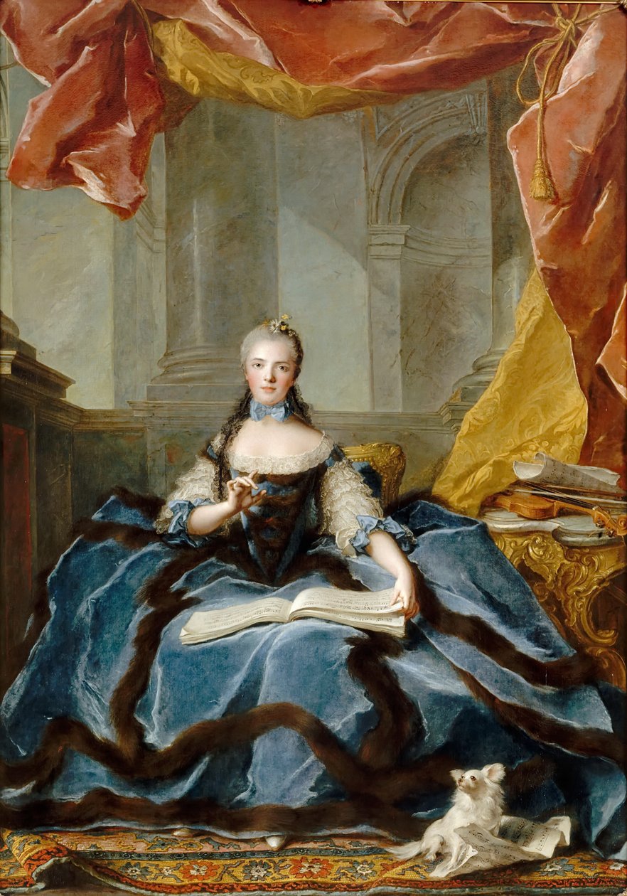 Prinses Marie Adélaïde van Frankrijk 1732-1800 door Jean Marc Nattier