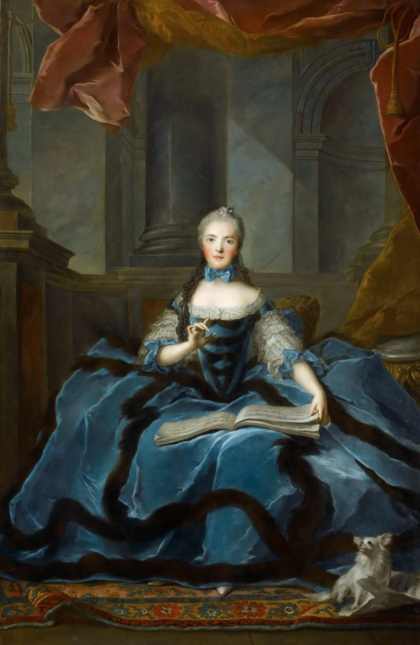Prinses Marie Adélaïde van Frankrijk 1732-1800 door Jean Marc Nattier