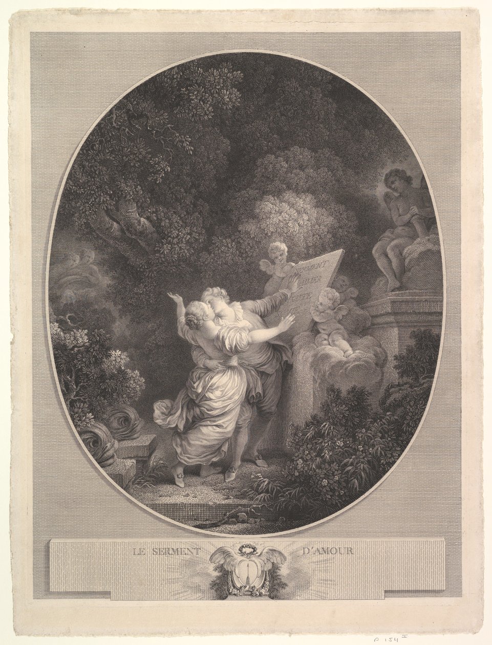 De belofte van liefde (1786) door Jean Mathieu