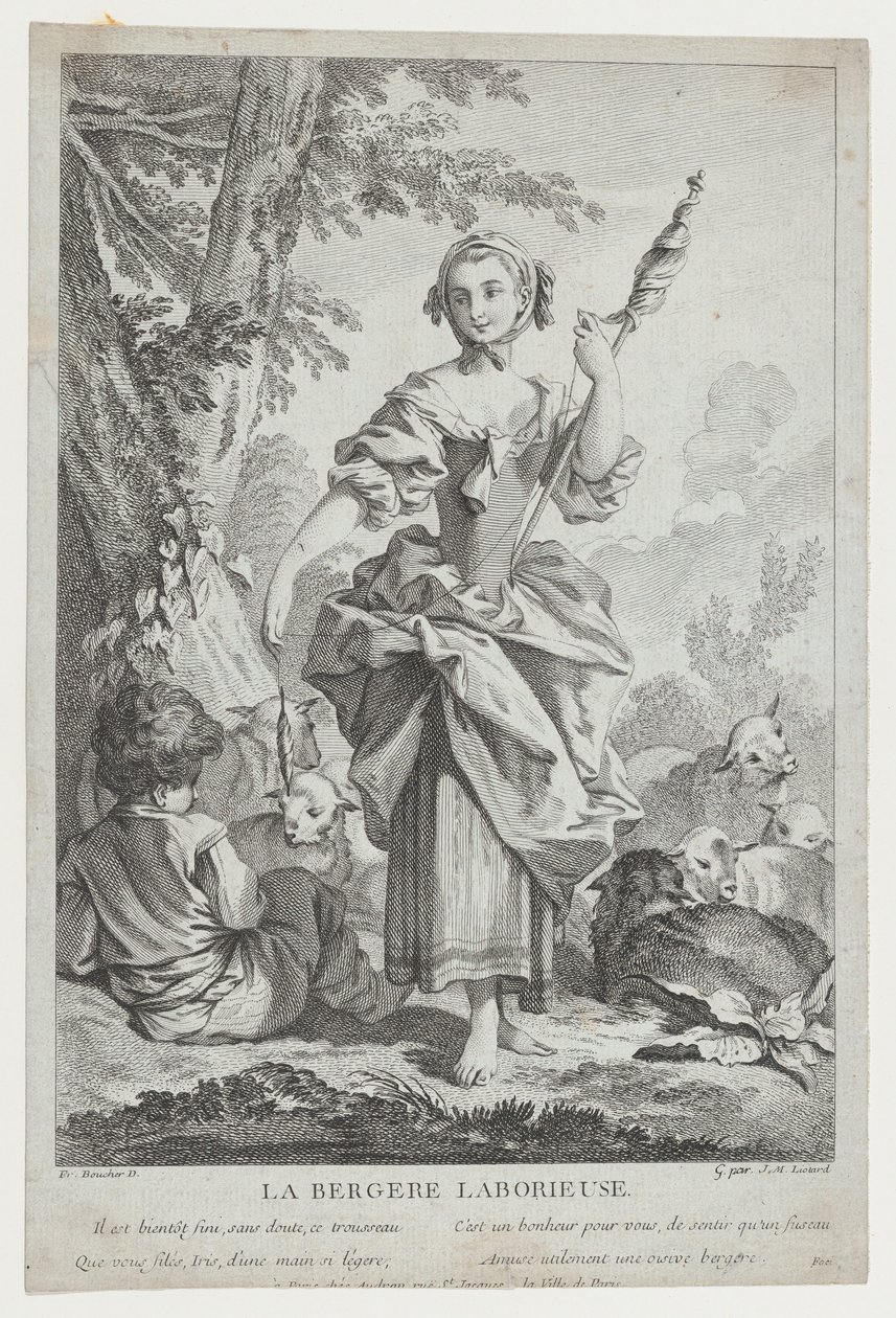La Bergère Laborieuse door Jean Michel Liotard