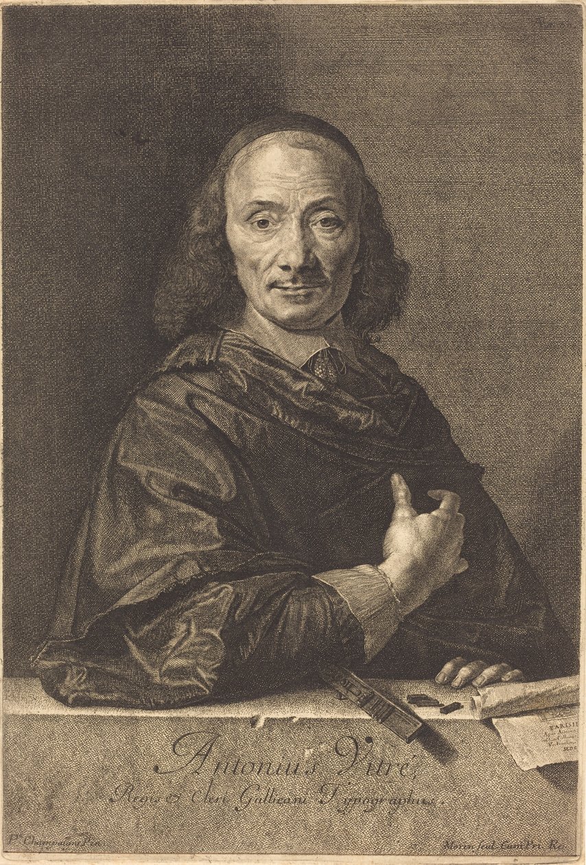 Antoine Vitre door Jean Morin after Philippe de Champaigne