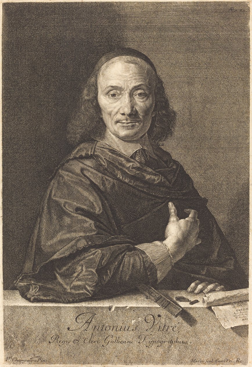 Antoine Vitre door Jean Morin after Philippe de Champaigne