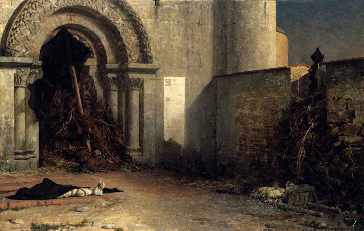 Het Interdict, 1875 door Jean Paul Laurens