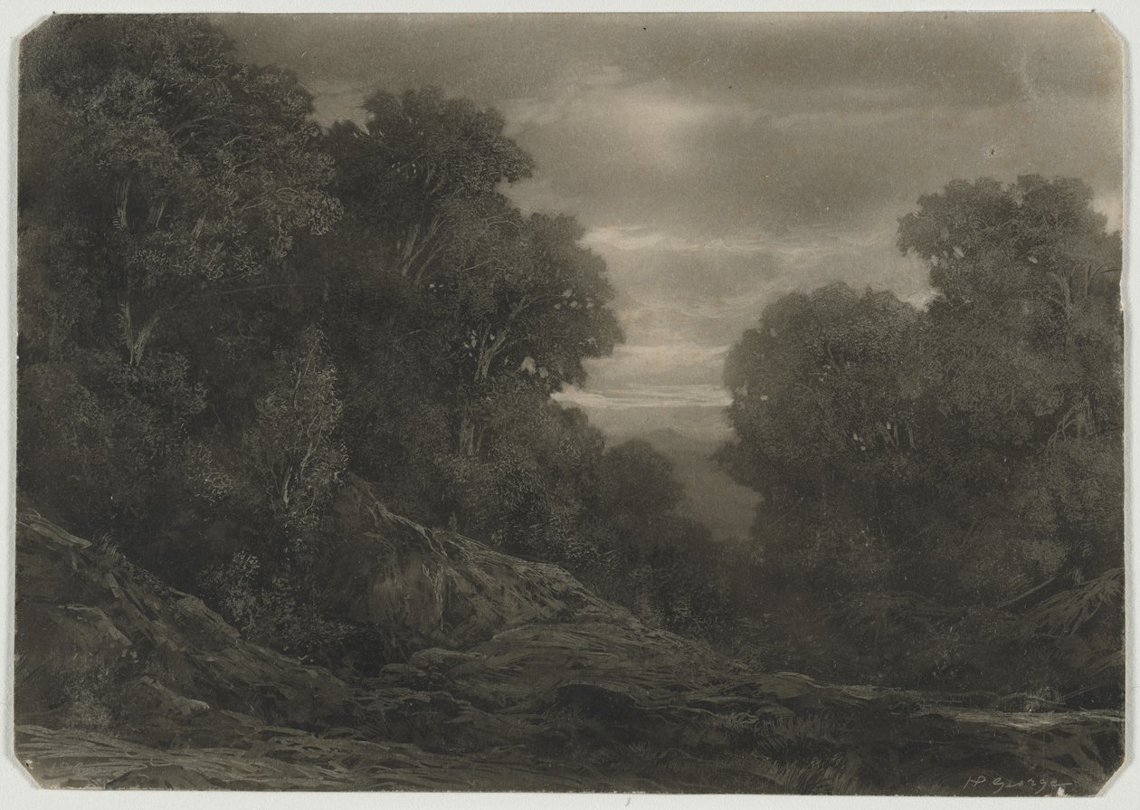 Landschap met Bomen door Jean Philippe George