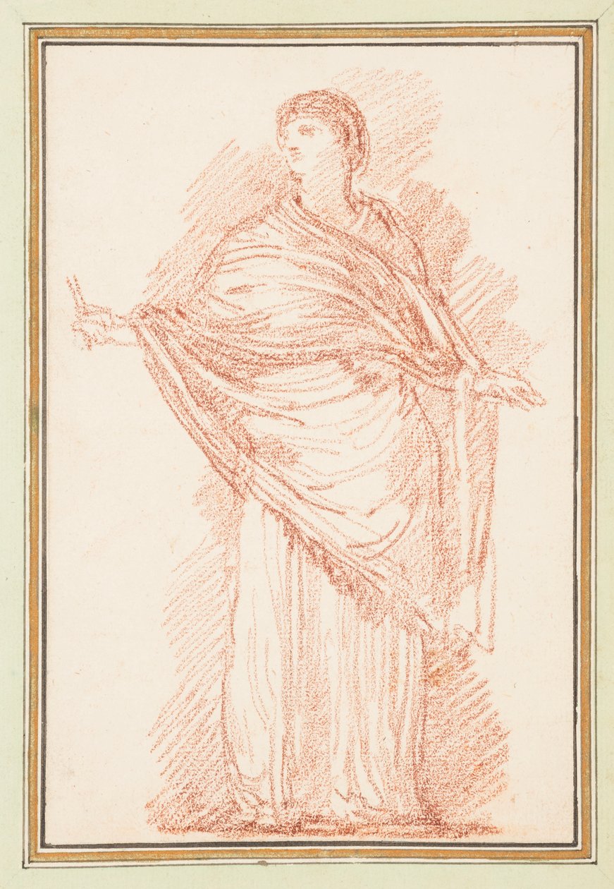 Staand figuur met sjaal door Jean Robert Ango