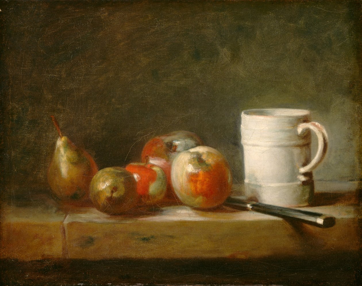 Stilleven met een Witte Beker door Jean Baptiste Simeon Chardin