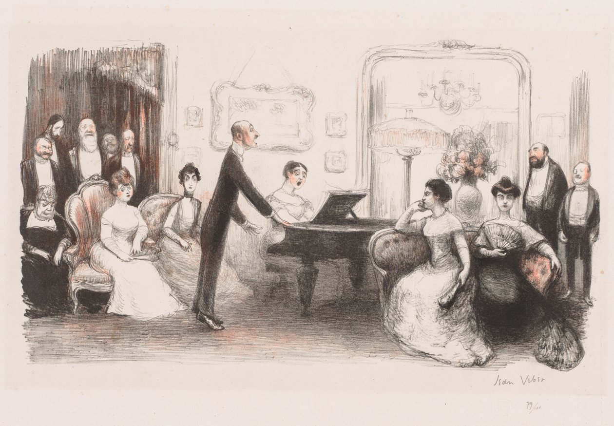 La Soirée Bourgeoise, 1907 door Jean Veber