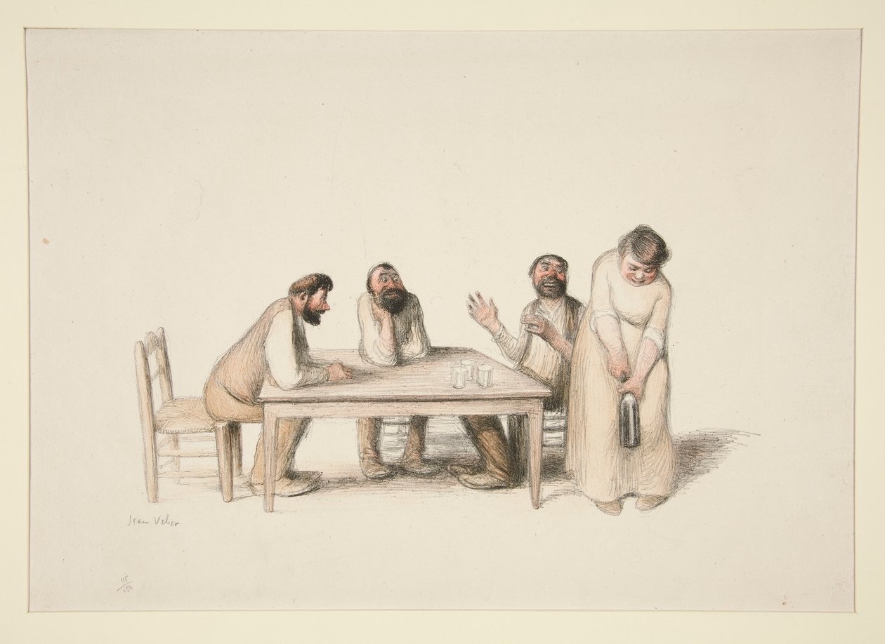 De drie baardmannen door Jean Veber