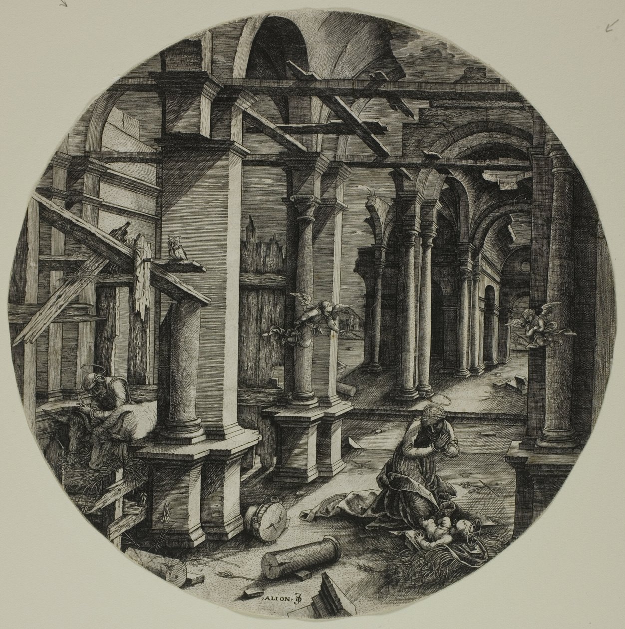 De stal in Bethlehem door Jean de Gourmont
