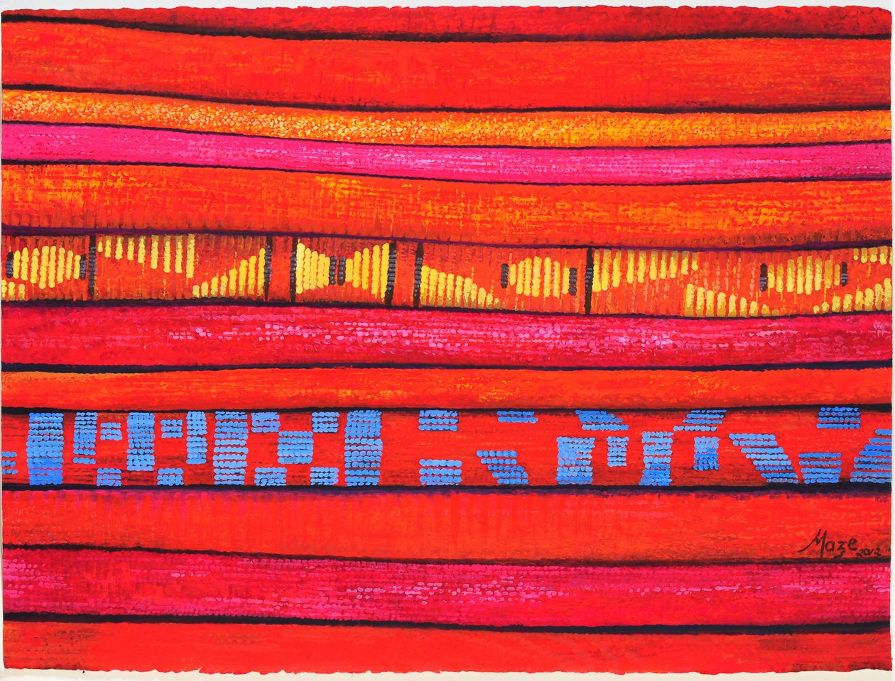 Marokkaanse stoffen 1, 2013 door Jeanne Maze