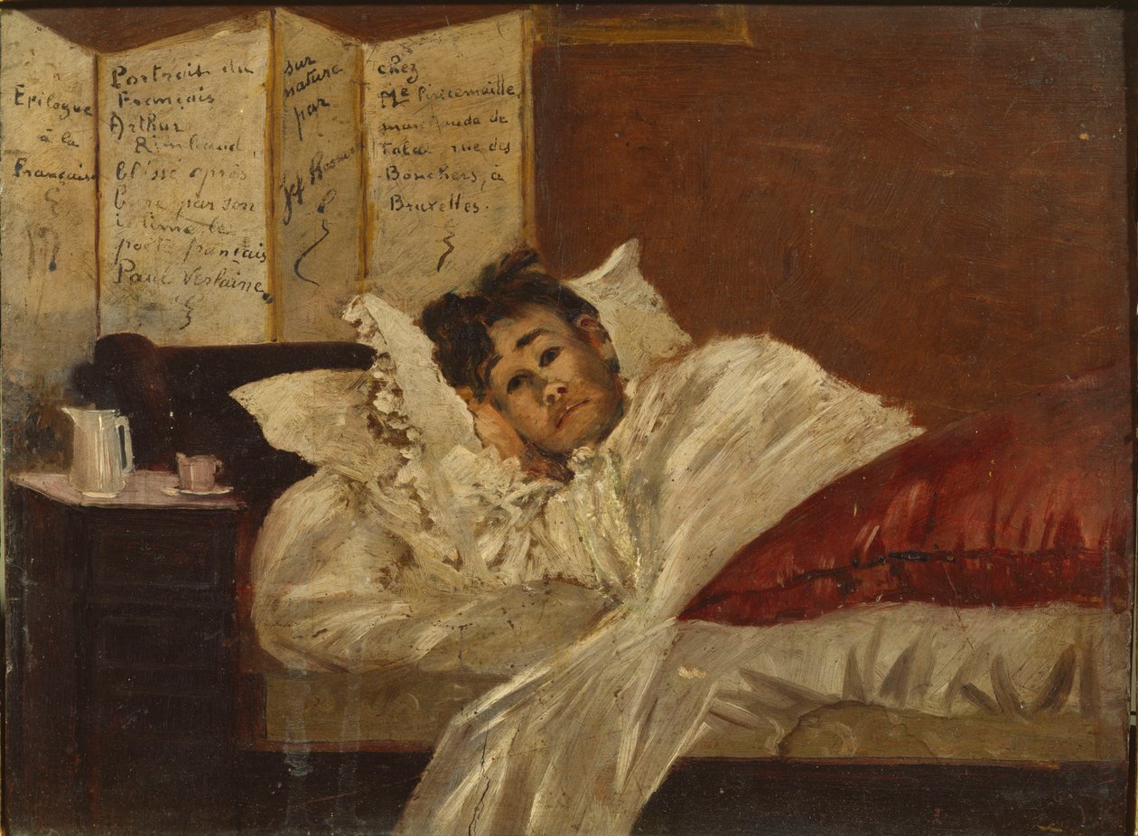 Arthur Rimbaud na het drama in Brussel, 1873 door Jef Rosman