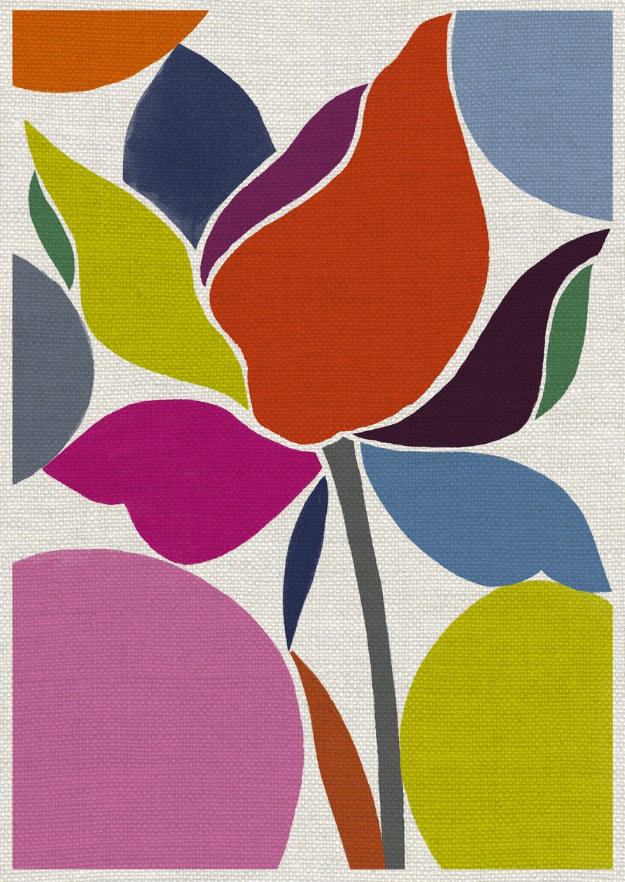 Gedrukte tulp door Jenny Frean
