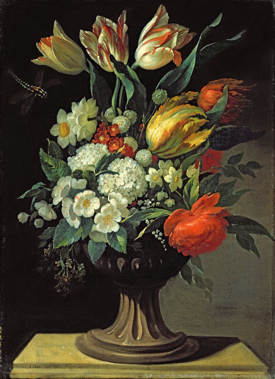 Stilleven met bloemen, 1764 door Jens Juel