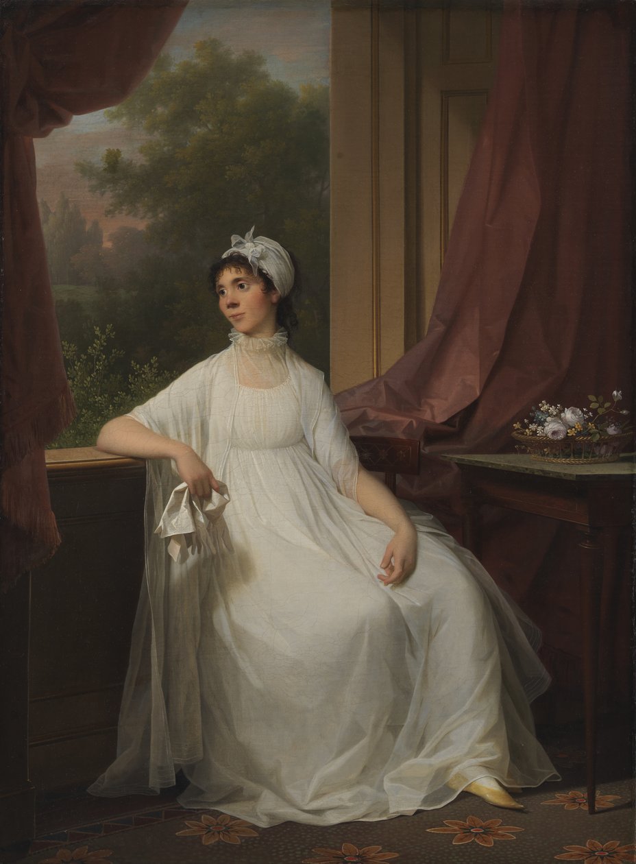 Portret van Gertrud Hage, geboren Heitmann door Jens Juel