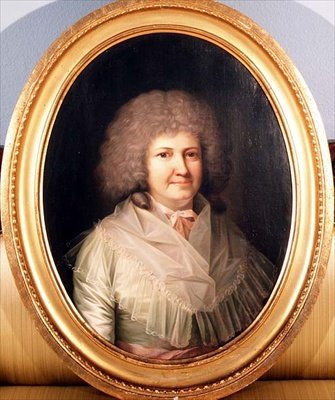 Portret van een Dame, Mevrouw Mackway door Jens Juel