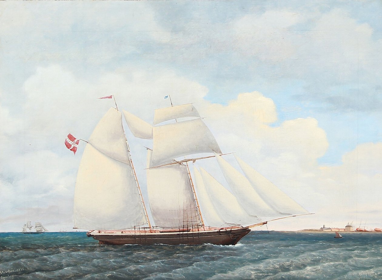 The schooner "Adolphine" door Jens Thielsen Locher